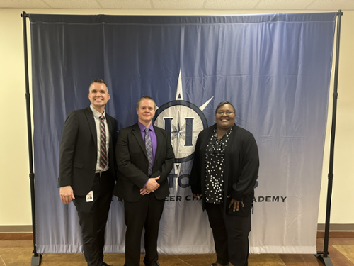 Dr. Alan Stines, assistant professor of MGA's Department of Information Technology and director of the Cyber Center of Education and Applied Research, recently served on the selection committee for the W. S. Hutchings College and Career Academy CTAE Student of the Year candidates.